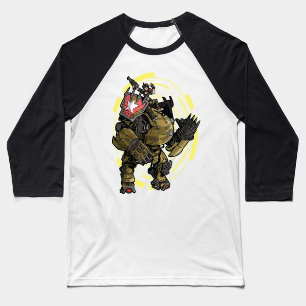 Moze The Gunner With Iron Bear Borderlands 3 Baseball T-Shirt by ProjectX23Red